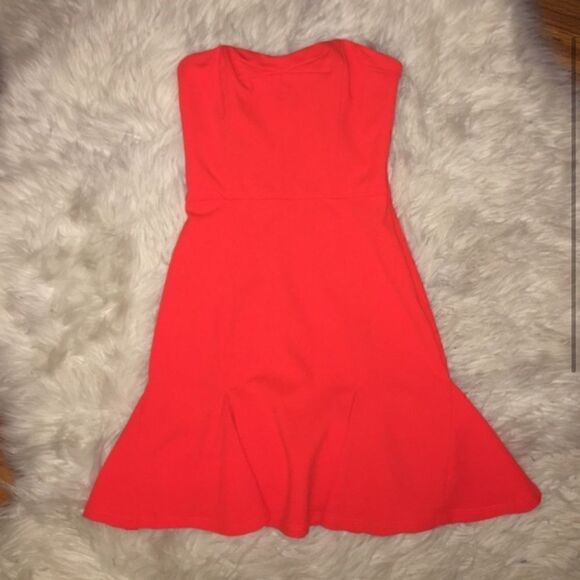 NEW GIANNI BINI Orange Strapless Dress - Picture 2 of 2
